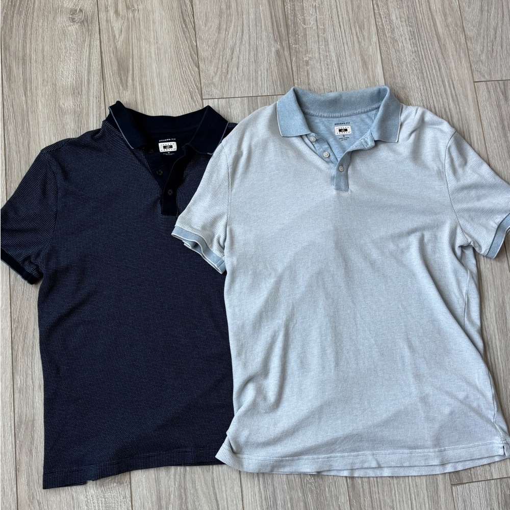Men’s Joseph Abbound T-Shirt Bundle | 2 Modern Fit | Dark & Light Blue | Small |